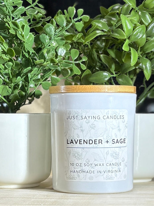 Lavender + Sage Home Collection Soy Candle