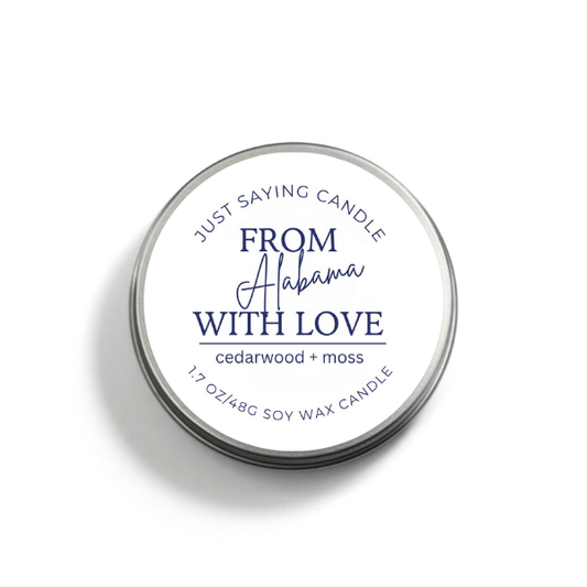 From Alabama with Love soy candle tin