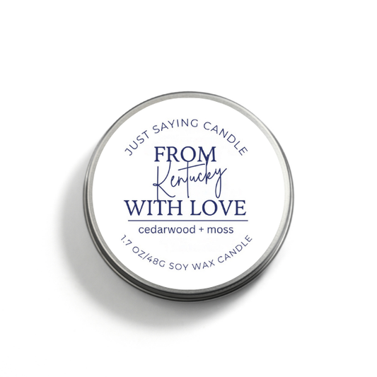 From Kentucky with Love soy candle tin