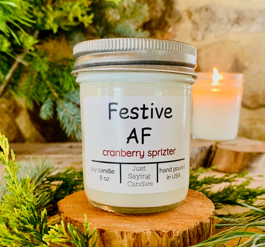 Cranberry Spritzer Candle | Soy Wax Candle | just saying candles