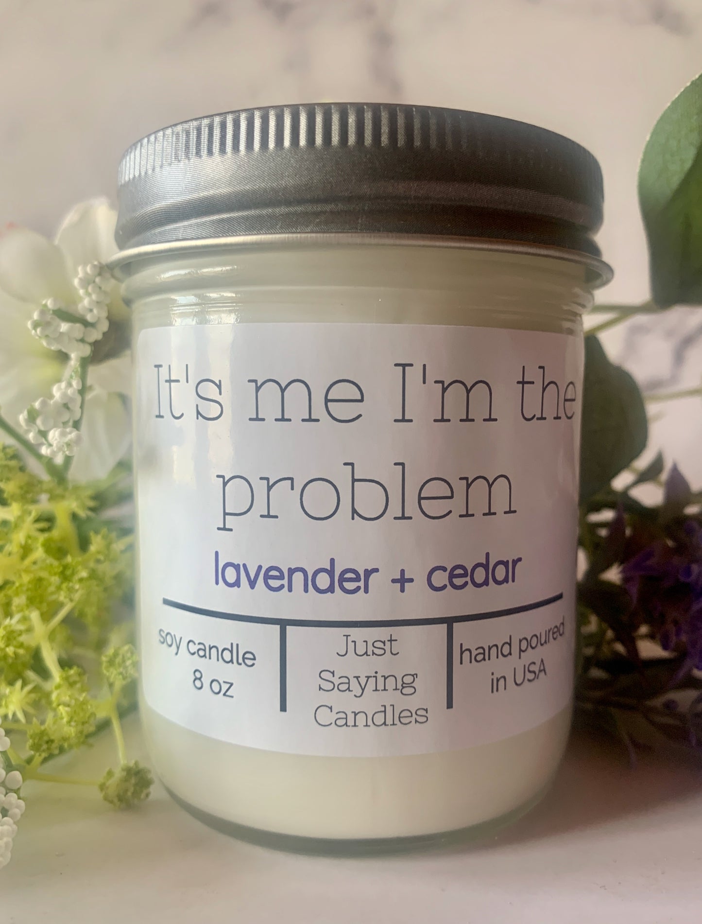 Cedar Scented Candle | Lavender and Cedar Candle | just saying candles