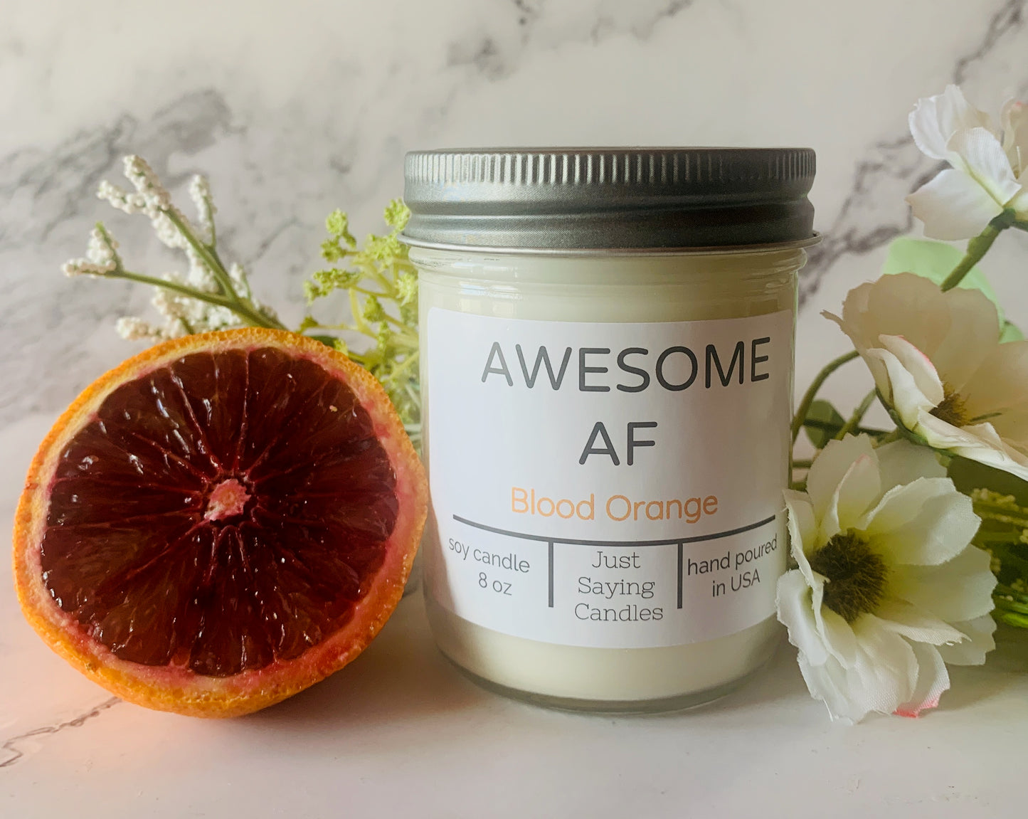 Blood Orange Candle | Scented Soy Candle | just saying candles