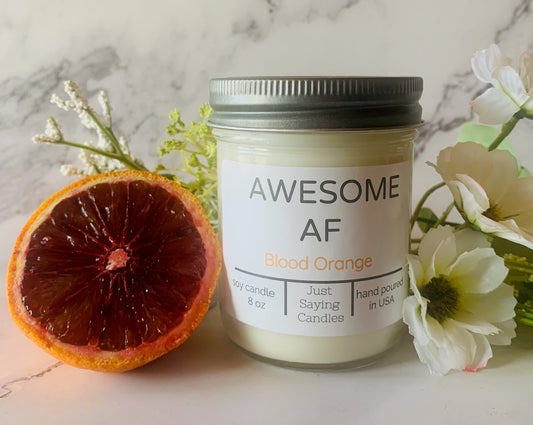 Blood Orange Candle | Scented Soy Candle | just saying candles