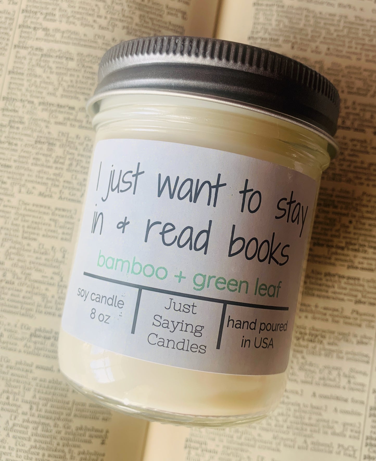 Bamboo Soy Candles | Green Leaf Candle | just saying candles