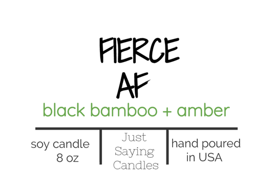 Black Bamboo Candle | Amber Scented Candles | just saying candles