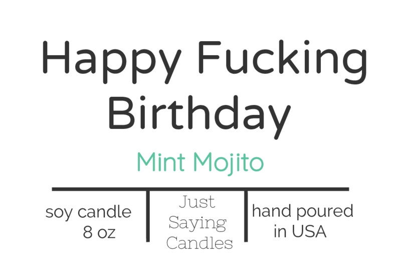 Happy Birthday Candles | Birthday Soy Candles | just saying candles